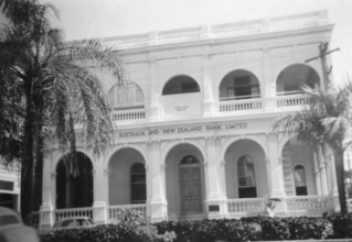 ANZ Bank, Formerly - Union Bank, corner of Denham and Flinders Streets, Townsville, Queensland, 1955 Creator: Jack Bain.