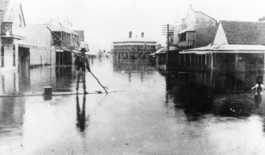 Ann Street, Fortitude Valley, 1893, Flood. Creator: James Clark.