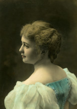 Studio portrait, unknown lady, c1902. Creator: Robert Henry Furman.