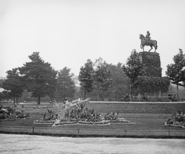 Equestrian statue of George II; St Stephens Green, Dublin, Ireland, 1900. Creator: Robert Augustus Henry L'Estrange.