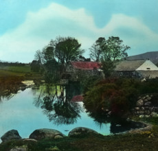 Water mill and buildings unknown location possibly a flour mill, Dorset, England, 1900. Creator: Robert Augustus Henry L'Estrange.