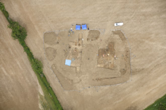Excavations at Rutland Roman Villa, Rutland, 2022. Creator: Damian Grady.