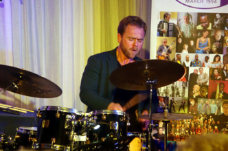 Max Popp, Georgia Cecile Quartet, Watermill Jazz Club, Dorking, Surrey, 7 October 2025. Creator: Brian O'Connor.