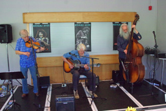 Mike Piggott’s Hot Club Trio, The Hawth, Crawley, West Sussex, 20 July 2025. Creator: Brian O'Connor.