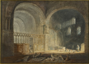 Transept of Ewenny Priory, Glamorganshire, c1797. Creator: JMW Turner.