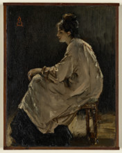 Seated Girl, 1872. Creator: Alfred Stevens.