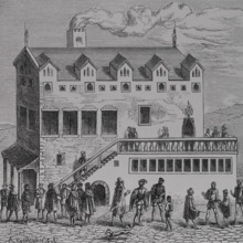 Hotel de la Chambre des comptes, in the courtyard of the Palais, Paris, France, 1878. Creator: Albert Coinchon.