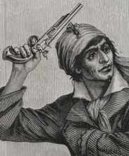 Jean-Paul Marat (1743-1793), French politician, Jacobin leader, 1876. Creator: Adolphe François Pannemaker.