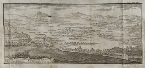 Representation of the city of Mexico (Mexico-Tenochtitlan), 1771. Creator: Domingo Pauner.