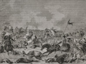 Napoleonic Wars: Battle of Mount Tabor (16 April 1799), 1879. Creator: Adolphe François Pannemaker.