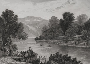 Banks of the Jordan River, 1840. Creator: Aubert.