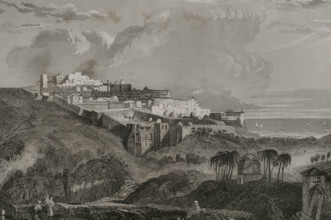 Jaffa - General view of the city, 1840. Creator: Charles Nicolas Ransonnette.