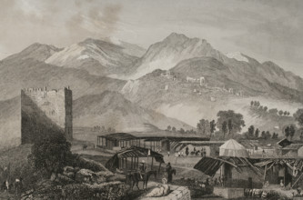 General view of Jericho, 1840. Creator: Aubert.