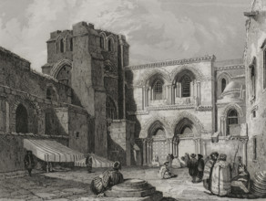 Church of the Holy Sepulchre, Jerusalem, 1840. Creator: Émile Rouargue.