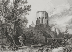 General view of the city, Nazareth, 1840. Creator: Aubert.