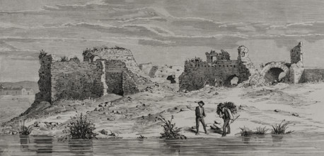 Remains of the Castle of Calatrava la Vieja, Spain, 1878. Creator: Bernardo Rico.