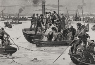 Sinking of SS Princess Alice (3 September 1878), London, 1878.  Creator: Bernardo Rico.