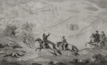 First Carlist War (1833-1840): The front in Valencia, Battle of Chiva (2nd April 1836), 1845. Creators: Antonio Gómez y Cros, Jose Gomez.