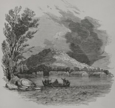 View of the town, Sulu, Sulu Island, Philippines, 1856. Creator: Cabanach.