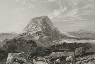 Mount Tabor, Lower Galilee, 1840. Creator: Émile Rouargue.