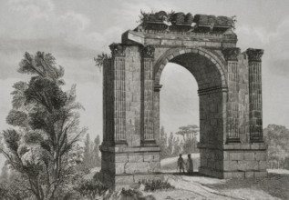 Roda de Bará (Roda de Berà)/Arch of Bará (Arch of Berà), Tarragona province, Catalonia, Spain, 1853. Creator: Antonio Roca Sallent.