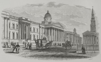 The National Gallery, London, England, 1856. Creator: Cabanach.
