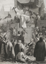 Crusade against the Moors, Spanish, Middle Ages, 1853. Creator: Antonio Roca Sallent.