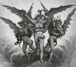 The Divine Comedy (1307-1321): Inferno (Hell), 1888.  Creators: Jean Edouard Dargent, Navellier & L Marie.