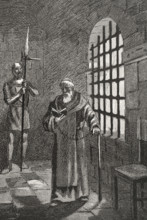Antipope John XXIII, (c1370-1419) in prison after being deposed in 1415 (1890).  Creator: Joan Serra y Pausas.
