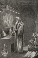 bn Zuhr, (c1092-c1162), Andalusi physician, philosopher and poet, 1890.  Creator: Joan Serra y Pausas.