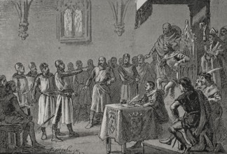 Courts of Lerida (Lleida), 1375 (1890).  Creator: Joan Serra y Pausas.