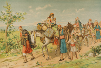 Expulsion of the Moriscos from Spain by order of King Philip III in 1609 (1890). Creator: Juan Alaminos.