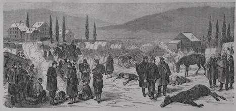 Franco-Prussian War (1870-1871): French camp in Neuchâtel (Switzerland), 1871.  Creators: Fernando Miranda, Manuel Ricord.