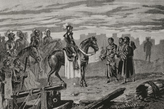 Catalan Civil War (1462-1472): Surrender of the city of Gerona (Girona)...1 June 1469 (1890). Creator: Joan Serra y Pausas.