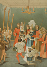 Lady presenting the prize of the tournament, 1877. Creator: Felix Elie Regamey.