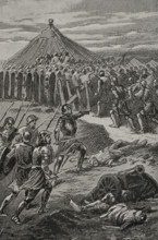 The Aragonese, on the island of Djerba, seizing the Tunisian king's camp, 1890.  Creator: Joan Serra y Pausas.