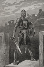 Roger of Lauria (1245-1305), Italian marine and military in the service of the Crown of Aragon,1890. Creator: Joan Serra y Pausas.