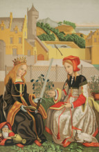 Saint Catherine of Alexandria and Saint Agnes of Rome, 1877. Creator: Franz Kellerhoven.