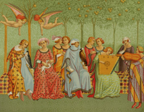 The Dream of Life, after a fresco attributed to Andrea Orcagna (1308-1368), 1877. Creator: Franz Kellerhoven.