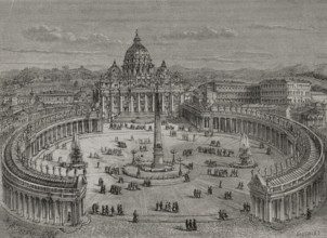 Vatican City, St Peter's Square, 1879. Creators: Jean Gauchard, Hercule Louis Catenacci.