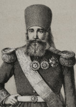 Ahmad I ibn Mustafa, (1806-1855), Bey of Tunisia from 1837 to 1855, 1852. Detail.  Creator: Julio Donón.