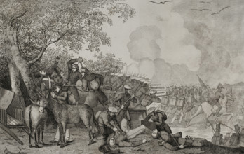 First Carlist War, (1833-1840): Battle of Elzaburu, (12 March 1835), 1845. Creator: Miranda.