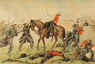 First Carlist War, (1833-1840): Battle of Oriamendi (16 March 1837), 1890.  Creator: Juan Alaminos.