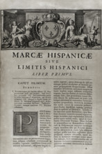 Marca Hispanica sive limes hispanicus - first book, 1688.  Creator: Pierre de Marca.