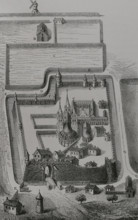 Abbey of Saint-Germain-des-Prés, Paris, France, 1877.  Creator: Jules Jean Marie Joseph Huyot.