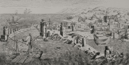 Plan of the Island of Rhodes in the 15th century, (1877).  Creator: Jules Jean Marie Joseph Huyot.