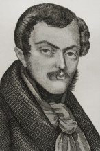 Sebastian Gabriel of Bourbon and Braganza, (1811-1875), Infante of Portugal and Spain...1842.  Creator: Pedro Celestino Mare.