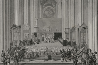 Session of the Council of Trent in 1555, (1877).  Creator: Jules Jean Marie Joseph Huyot.