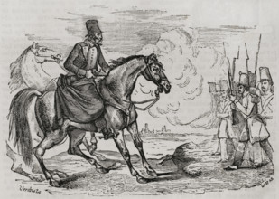 First Carlist War, (1833-1840): Jerónimo Merino Cob, known as Cura Merino (1769-1844), a..., 1842. Creator: Vicente Urrabieta.