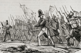 First Carlist War, (1833-1840): Carlist uprising in Morella, 1838. Creator: Gaspar.